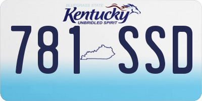 KY license plate 781SSD