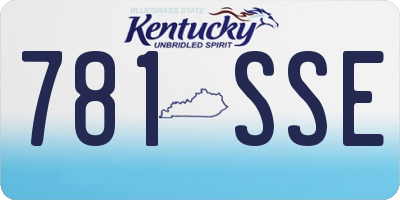 KY license plate 781SSE