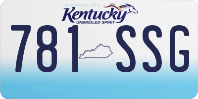 KY license plate 781SSG