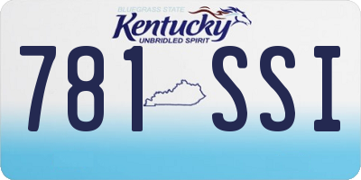 KY license plate 781SSI