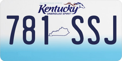 KY license plate 781SSJ