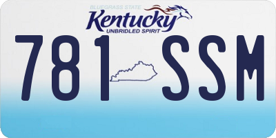 KY license plate 781SSM
