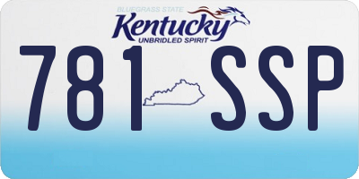 KY license plate 781SSP