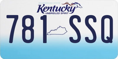 KY license plate 781SSQ