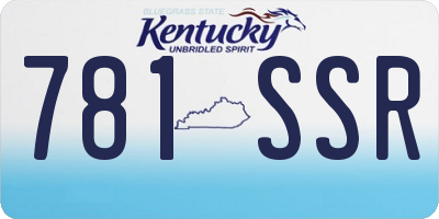 KY license plate 781SSR