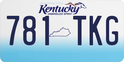 KY license plate 781TKG