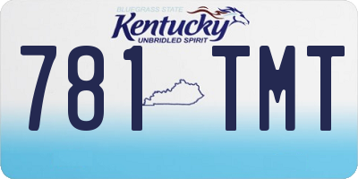KY license plate 781TMT