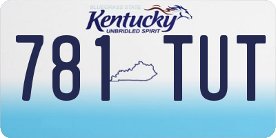 KY license plate 781TUT