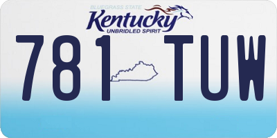 KY license plate 781TUW