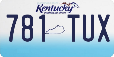 KY license plate 781TUX