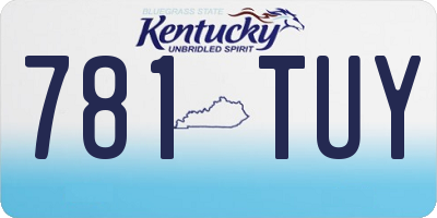 KY license plate 781TUY