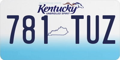 KY license plate 781TUZ