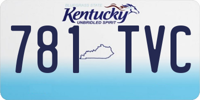 KY license plate 781TVC
