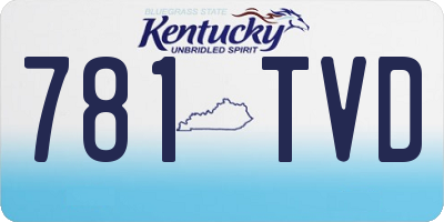 KY license plate 781TVD