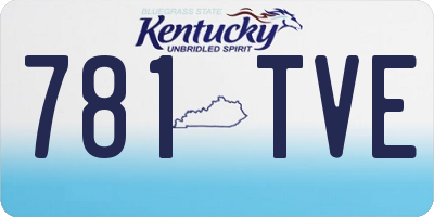 KY license plate 781TVE