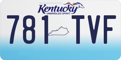 KY license plate 781TVF