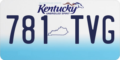 KY license plate 781TVG