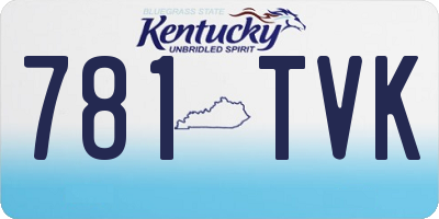 KY license plate 781TVK