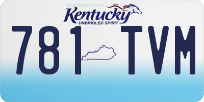 KY license plate 781TVM