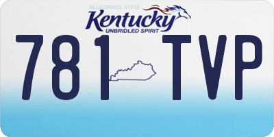 KY license plate 781TVP