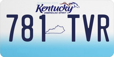 KY license plate 781TVR