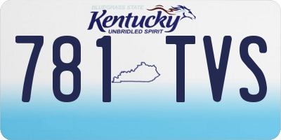 KY license plate 781TVS