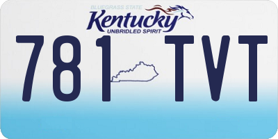 KY license plate 781TVT
