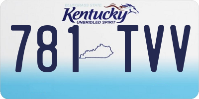 KY license plate 781TVV