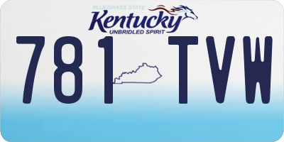 KY license plate 781TVW