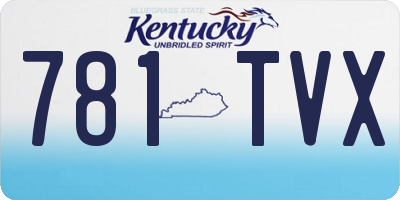 KY license plate 781TVX