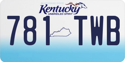KY license plate 781TWB