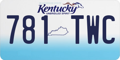 KY license plate 781TWC
