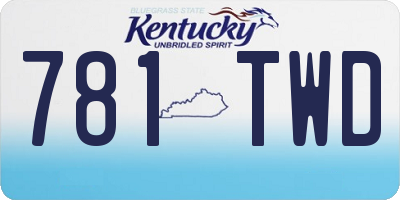 KY license plate 781TWD