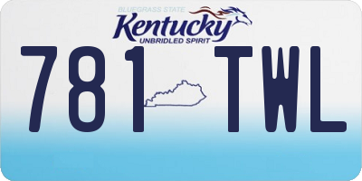 KY license plate 781TWL