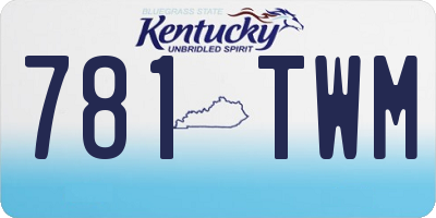 KY license plate 781TWM
