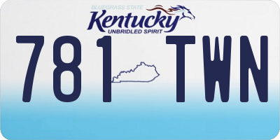 KY license plate 781TWN