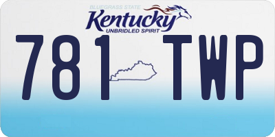 KY license plate 781TWP