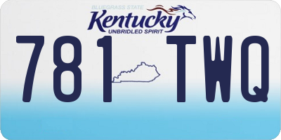 KY license plate 781TWQ
