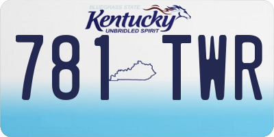 KY license plate 781TWR