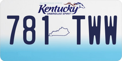 KY license plate 781TWW