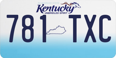 KY license plate 781TXC