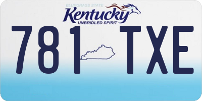 KY license plate 781TXE