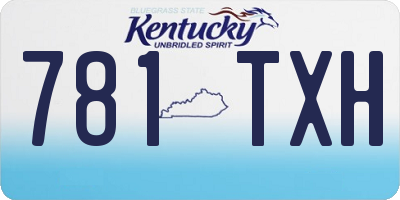 KY license plate 781TXH