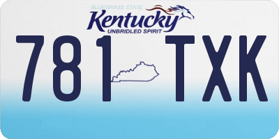 KY license plate 781TXK