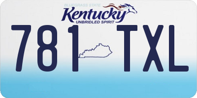 KY license plate 781TXL