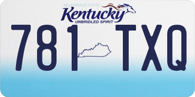 KY license plate 781TXQ