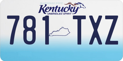 KY license plate 781TXZ
