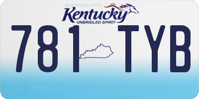 KY license plate 781TYB