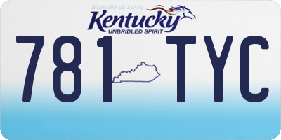 KY license plate 781TYC