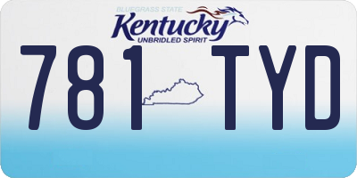 KY license plate 781TYD
